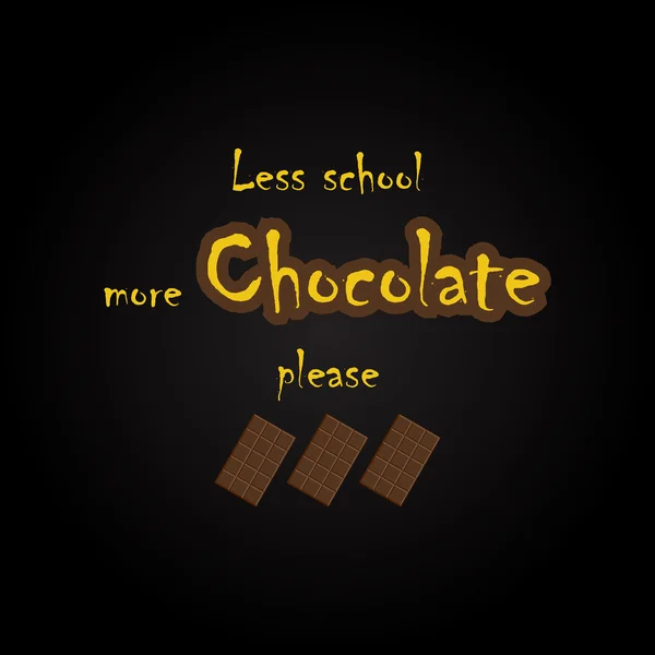 Schokolade Zitate - lustige Beschriftungsvorlage — Stockvektor