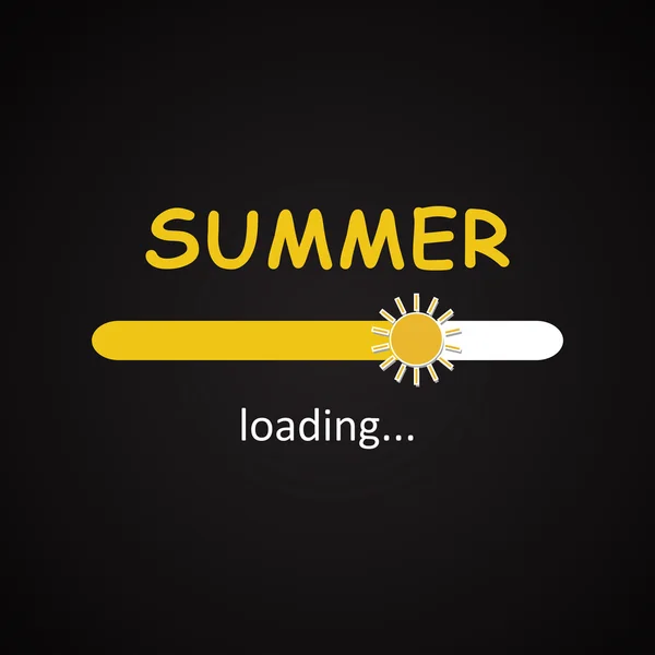 Summer loading bar - seasonal inscription template — Stock Vector