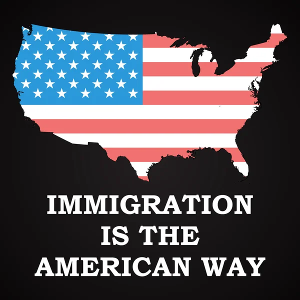 США - Імміграція являє собою американський — стоковий вектор