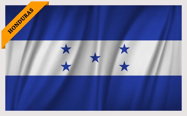 Drapeau national du Honduras - édition agitant — Image vectorielle