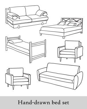 Çizilmiş yatak seti