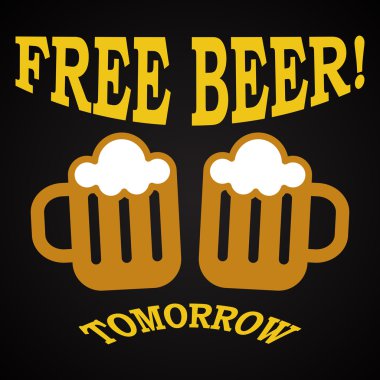 Bedava bira - komik yazıt şablonu