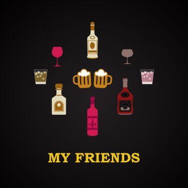 Benim arkadaş - komik yazıt şablonu