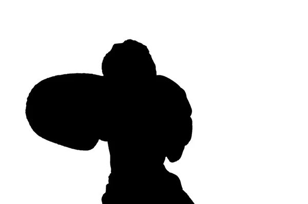 Silhouette eines Boxers — Stockfoto