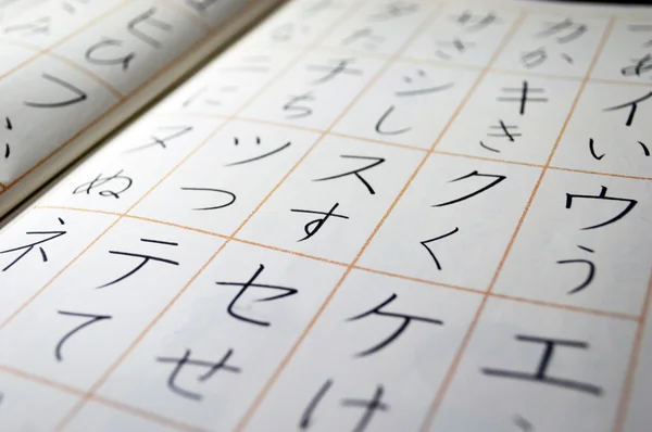 Libro di caratteri giapponesi Immagini Stock Royalty Free