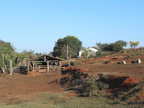 A visão de um lugar de agricultura no Brasil — Fotografia de Stock