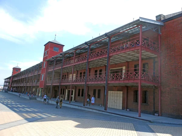 Red brick warehouse i yokohama — Stockfoto