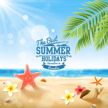 banner for summer holiday vacation clipart