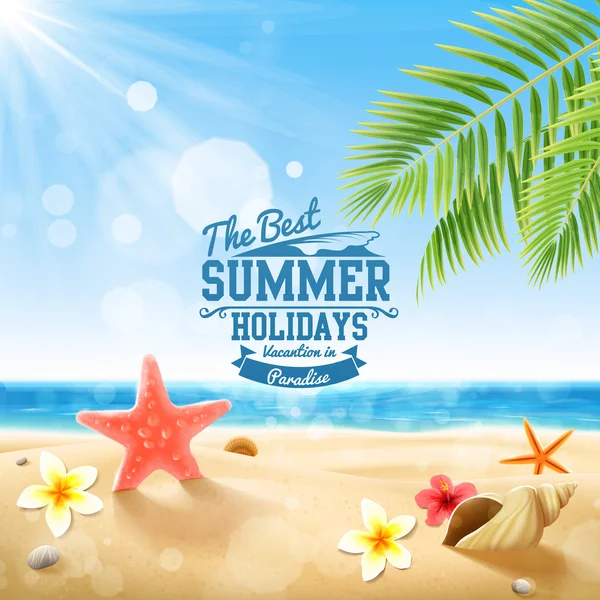 Banner for summer holiday vacation — Stock Vector