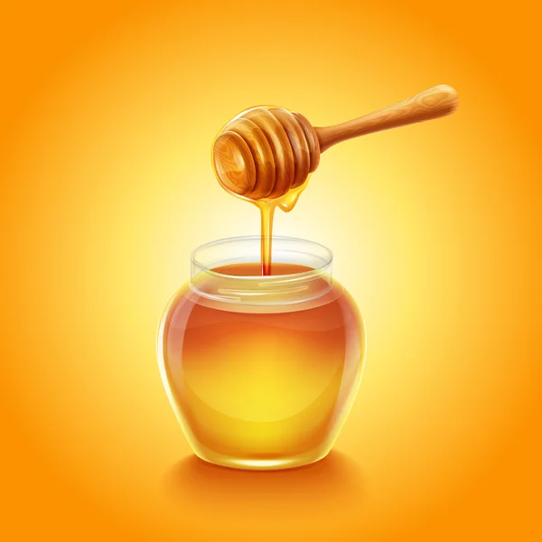 Sweet honey banner — Stock Vector