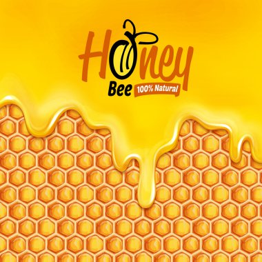 Natural honey background clipart