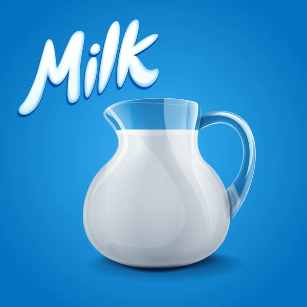 Ilustración de desayuno de leche — Vector de stock