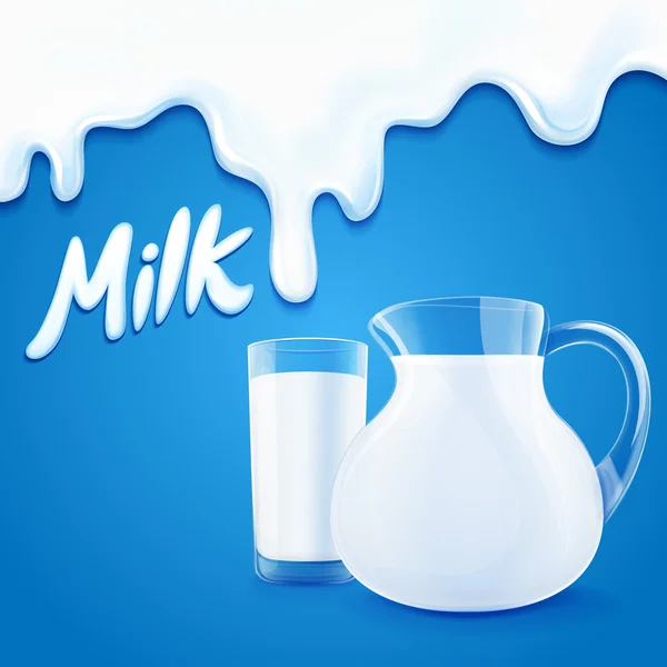 Gezonde melk illustratie — Stockvector