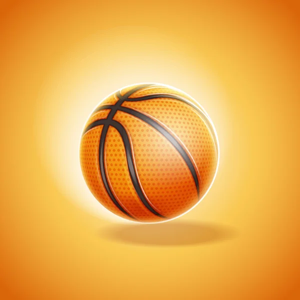 Balón de baloncesto naranja — Vector de stock