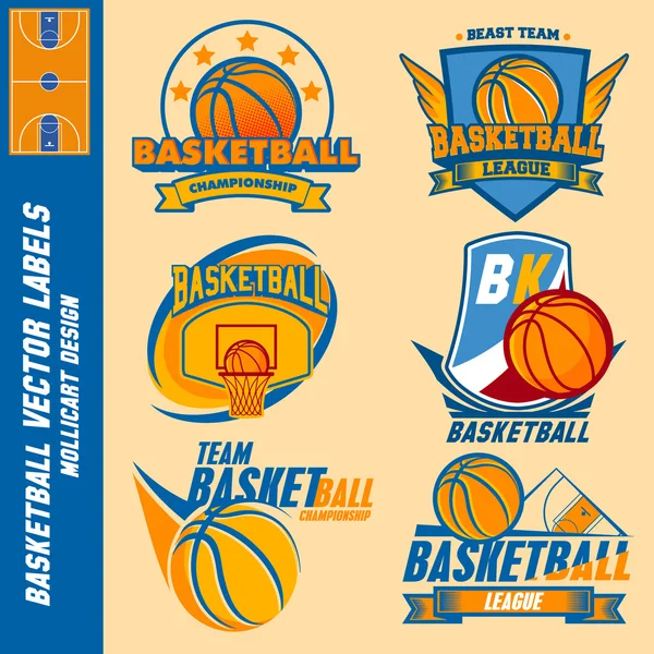 Basketball Logos Set — Stock Vector