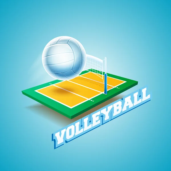 Banner de competición de voleibol — Vector de stock