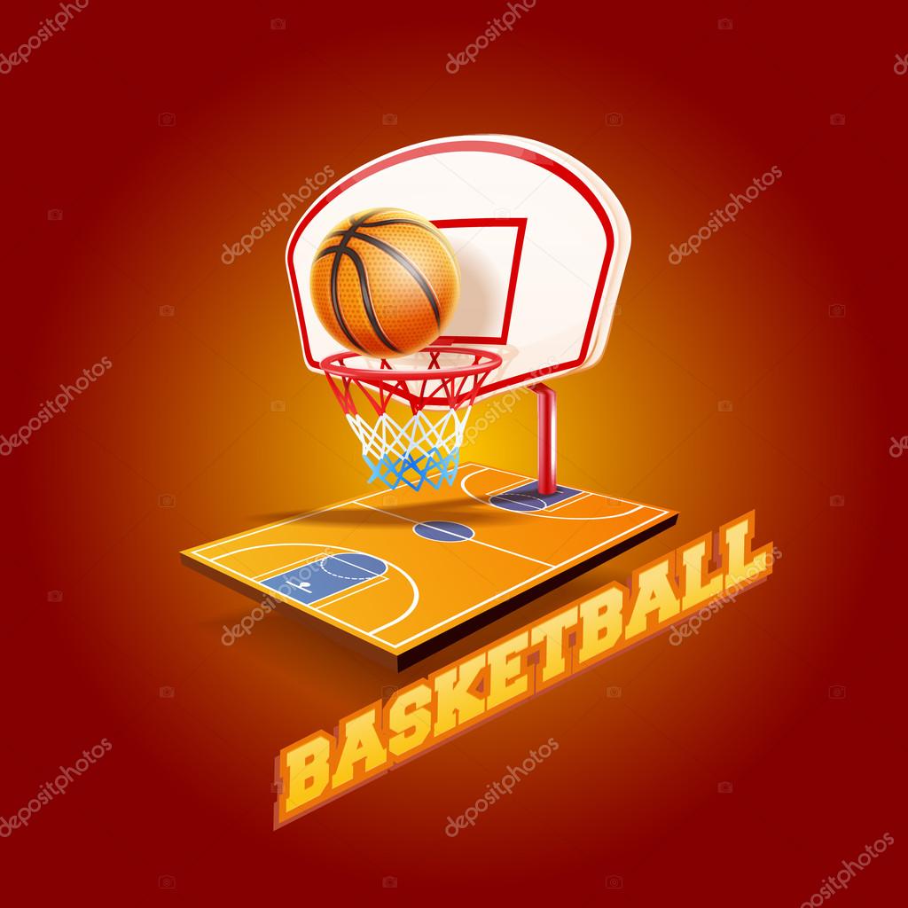 Basketball match banner. vector illustration