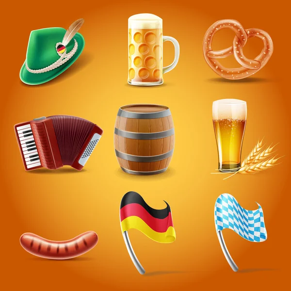 慕尼黑啤酒节设置图 — 图库矢量图片