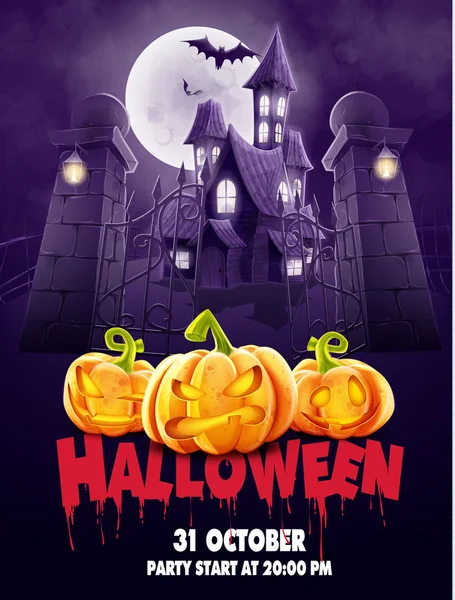 Szüreti Halloween banner — Stock Vector