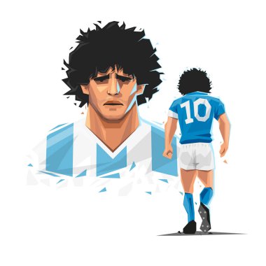 Futbol topuyla spor üniformalı bir adamın vektör çizimi