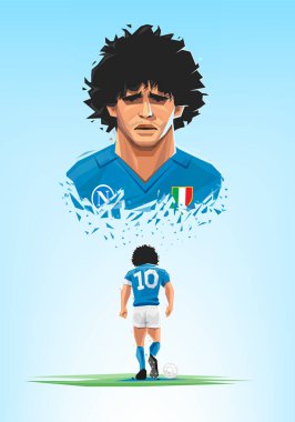 Vektör çizimi, soyut mavi arkaplanda gözlüklü bir adamın portresi