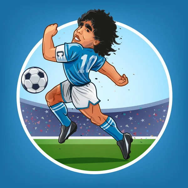 Vector Illustration Man Sports Uniform Soccer Football Concept —  Vetores de Stock