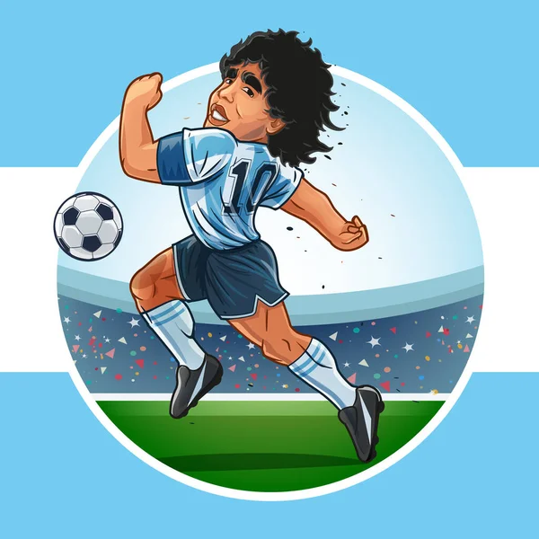 Vector Ilustración Hombre Deporte Uniforme Fútbol Fútbol Concepto — Vector de stock