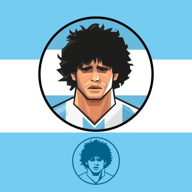 Futbol ya da futbol forması giyen bir adamın vektör çizimi