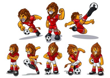Futbol şampiyonları takımı için aslanlar.