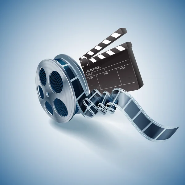 Banner de cine ciak — Vector de stock