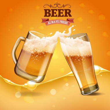 beer cold glasses clipart