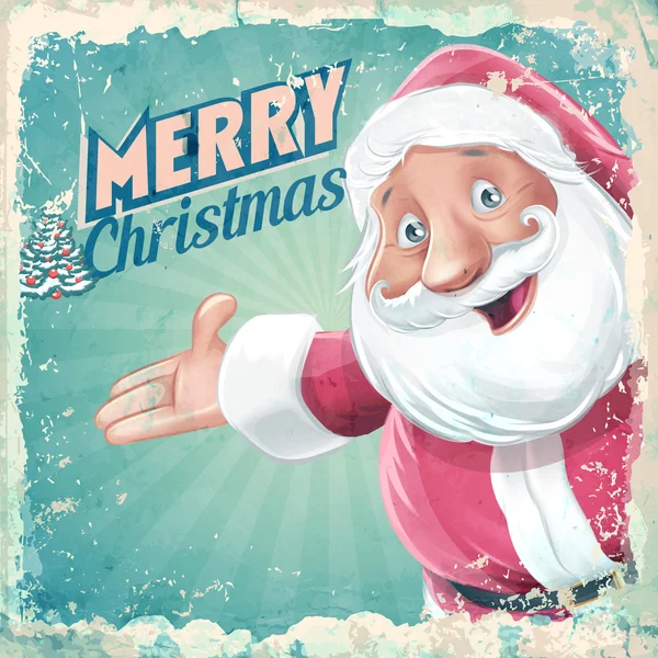 Kartka świąteczna z Santa Claus — Wektor stockowy
