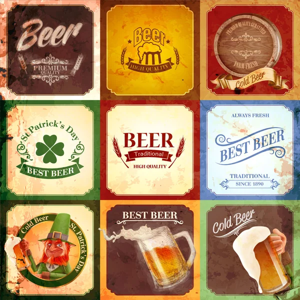 Bannière de bière pour chiot — Image vectorielle