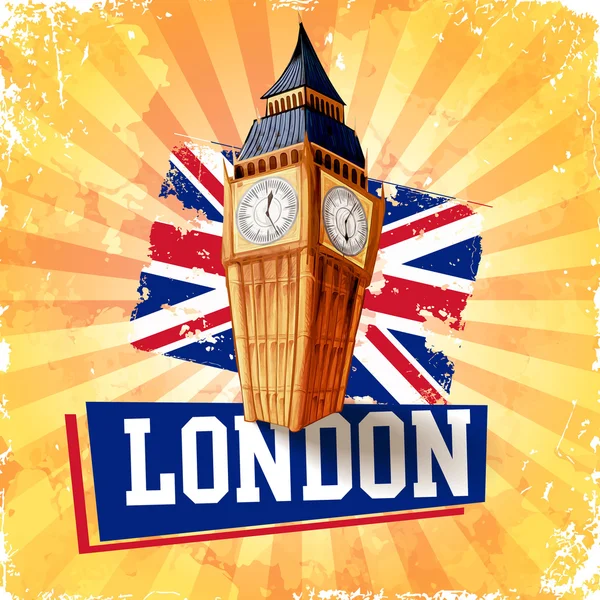 Londres big ben — Vetor de Stock