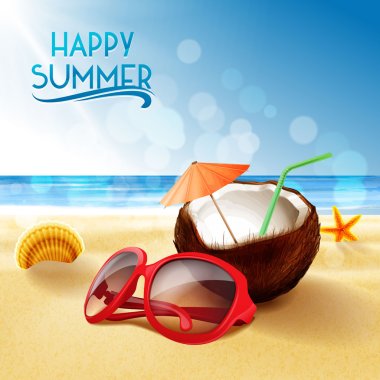 Картина, постер, плакат, фотообои "летний пляж отдыха
", артикул 87656638