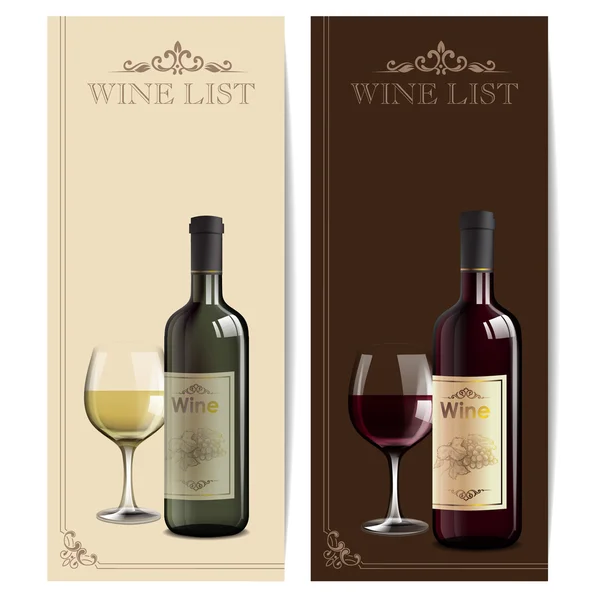 Tasty wine menu — Stock Vector