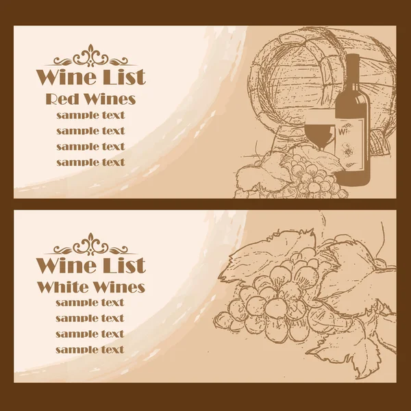Banners for wine house — Stock Vector