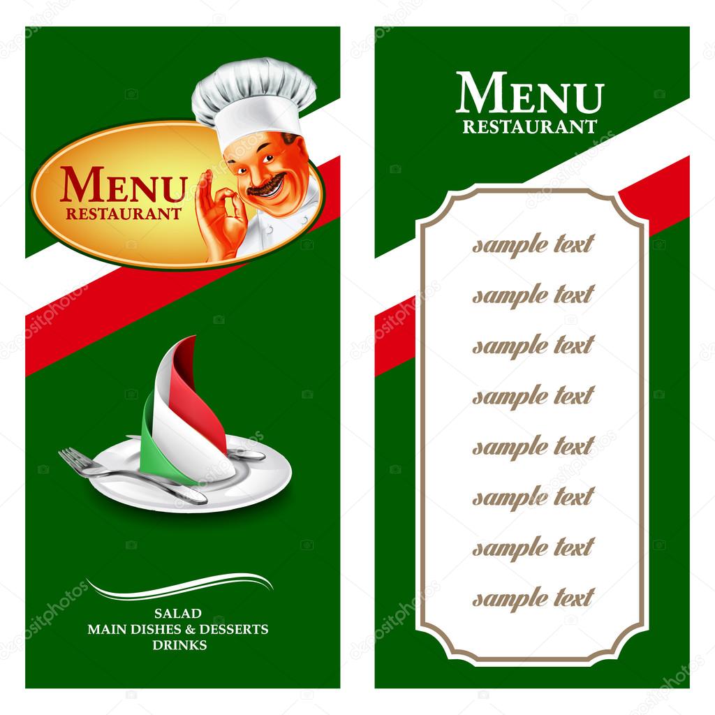 Italian Menu  Template