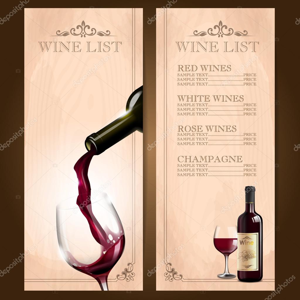 red wine list with descriptions