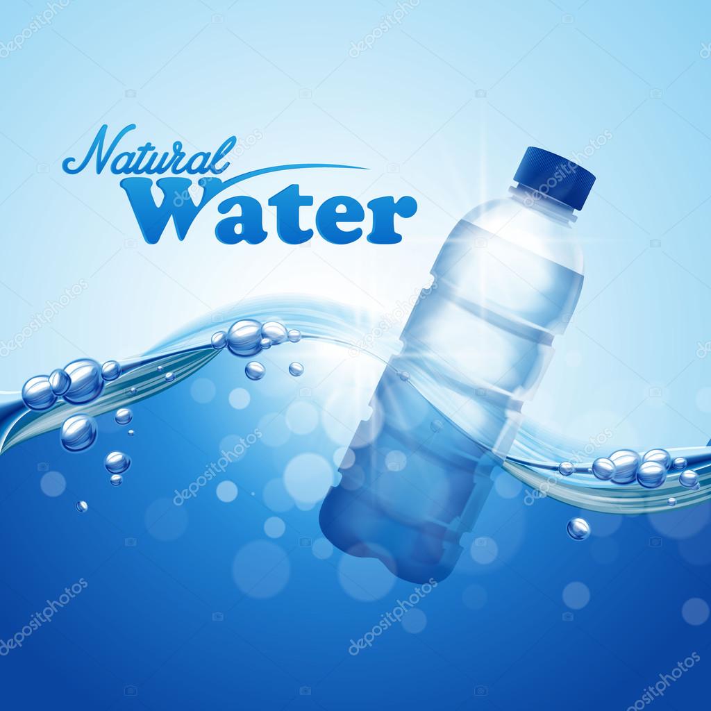 Natural water bottle background