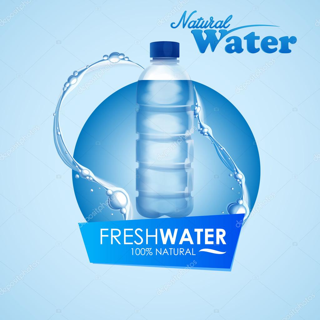 Natural water bottle background