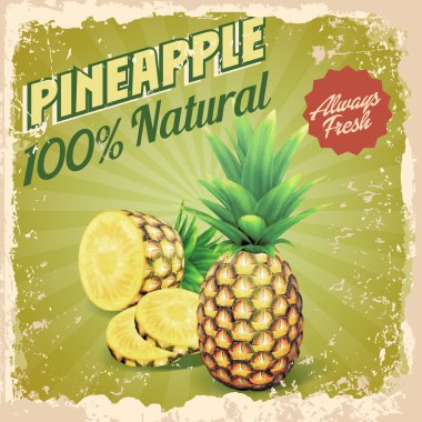 ananas vintage gıda arka plan