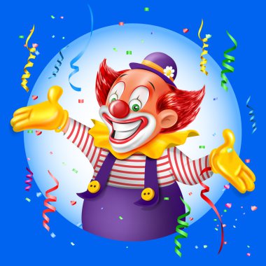 CLOWN holiday background clipart