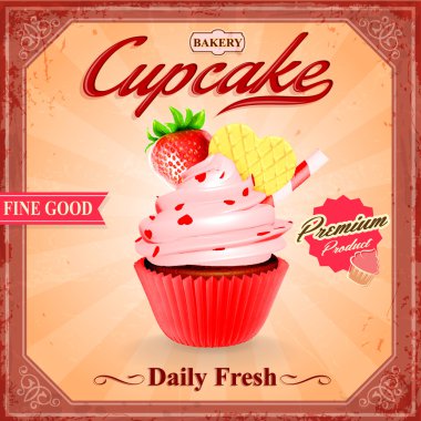 cupcake vintage menü