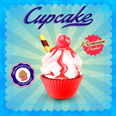 cupcake vintage menü