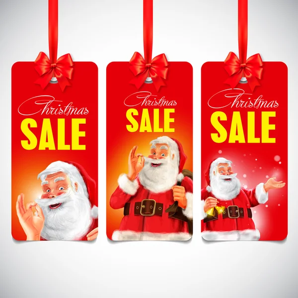 Natale vendita Tags — Vettoriale Stock