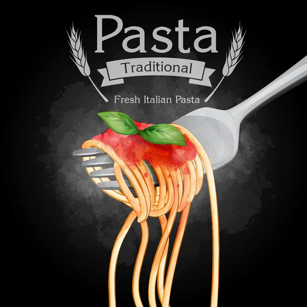 Pancarta de pasta de menú — Vector de stock