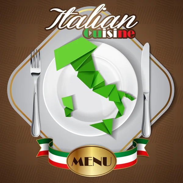 İtalyan menü şablonun — Stok Vektör