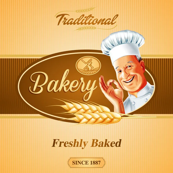 Bakery background  with frame — Stock Vector