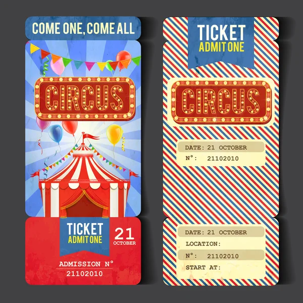 Holiday cirkus biljett — Stock vektor
